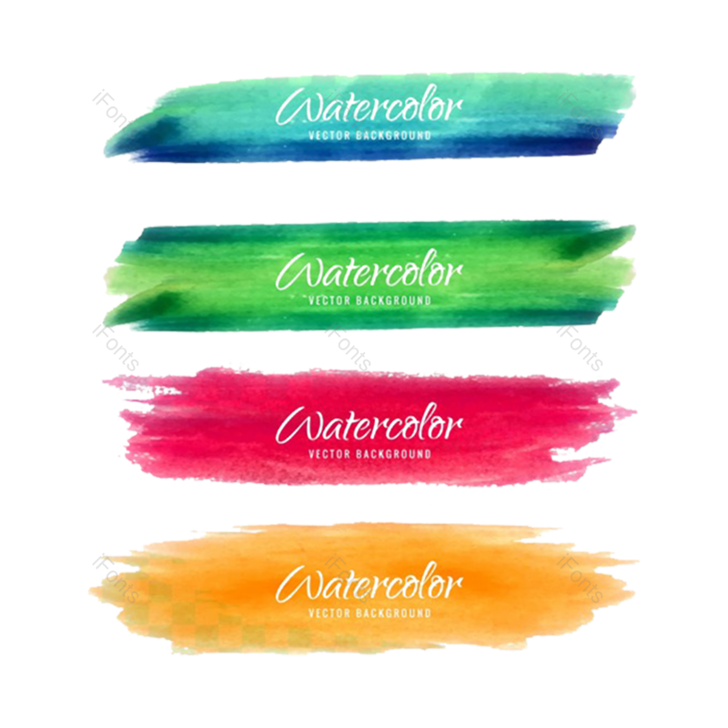 水墨图片,水彩元素,水墨笔触PNG,彩色免抠素材